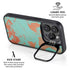 Turquoise and Orange Marble iPhone 14 Pro Kickstand Case